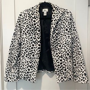 Neiman Marcus Leopard Print Blazer